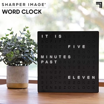 Sharper Image® LED Word Clock for Chic Home Decor