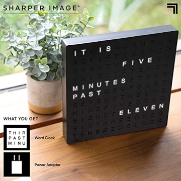 Sharper Image® LED Word Clock for Chic Home Decor