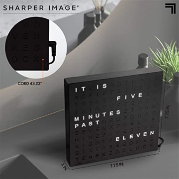 Sharper Image® LED Word Clock for Chic Home Decor