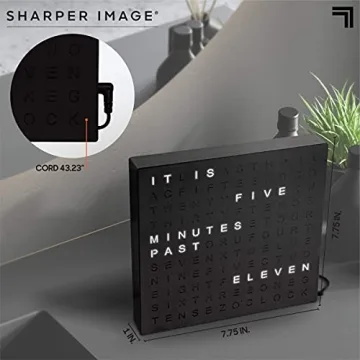 Sharper Image® LED Word Clock for Chic Home Decor