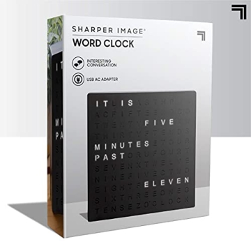 Sharper Image® LED Word Clock for Chic Home Decor
