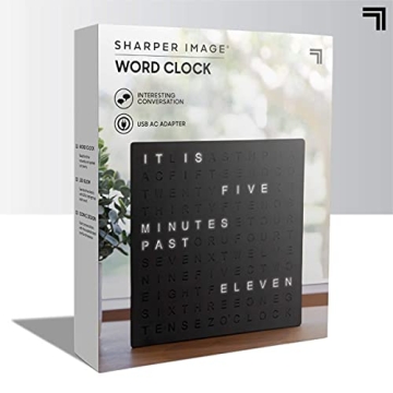 Sharper Image® LED Word Clock for Chic Home Decor