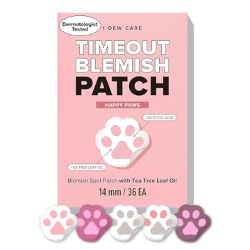 I DEW CARE Hydrocolloid Acne Pimple Patch - Timeout Blemish Happy Paws for Fast & Fun Blemish Relief...
