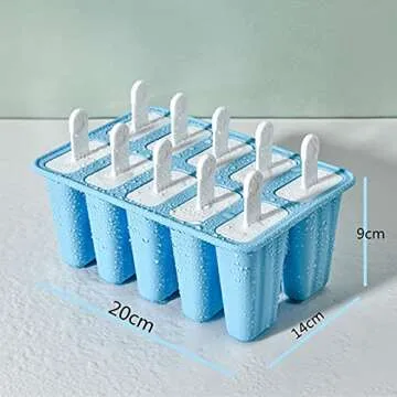 Popsicle Molds Silicone Ice Pop Makers - Easy Release 10 Cavities
