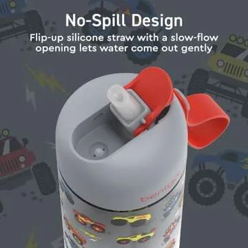Bentgo Kids Water Bottle - Leak Proof Tritan 15 oz for Kids