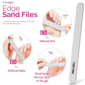 Teenitor Nail Gel Remover Kit with Pink Clips and Tools