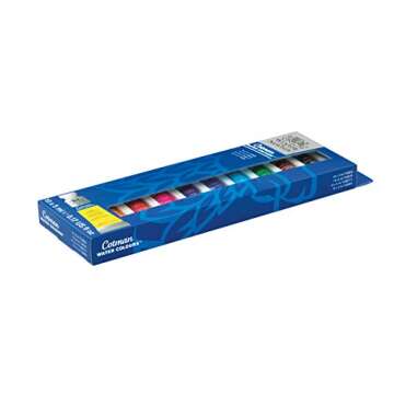 Winsor & Newton Cotman Watercolor Paint Set, 10 Colors, 5ml (0.17-oz) Tubes