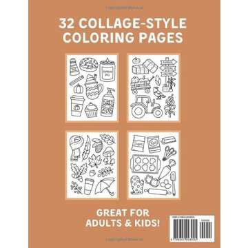 The Autumn Collection Coloring Book: Collage-Style Designs for Adults and Kids (Collage-Style Colori...