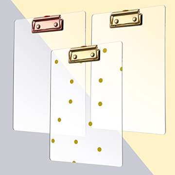 Glenmal Acrylic Gold Clipboard Set for Home & Office