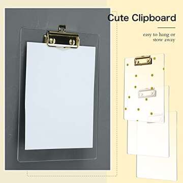Glenmal Acrylic Gold Clipboard Set for Home & Office
