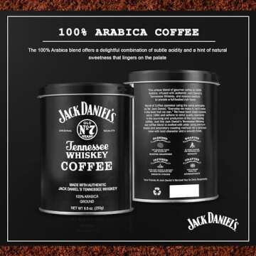 Parkway Distributors Jack Daniel’s Tennessee Ground Coffee 8.8 oz – Medium Roast, Infused with Authentic Jack Daniel's, Non-Alcoholic