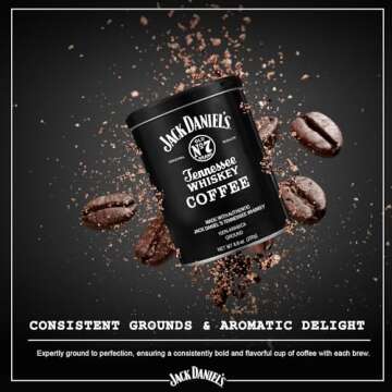 Parkway Distributors Jack Daniel’s Tennessee Ground Coffee 8.8 oz – Medium Roast, Infused with Authentic Jack Daniel's, Non-Alcoholic