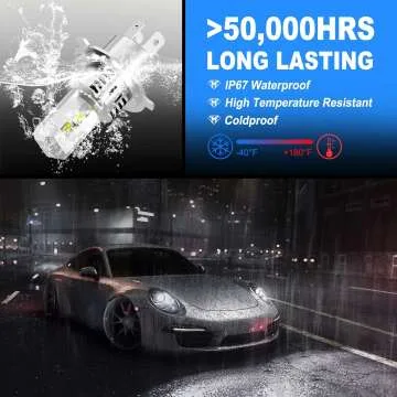 Bright H4 30000LM Xenon White Bulbs - 2 Pack