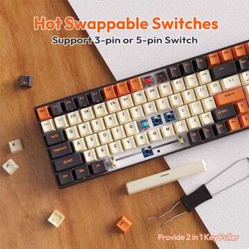 RK100 Wireless Mechanical Keyboard with RGB Lighting