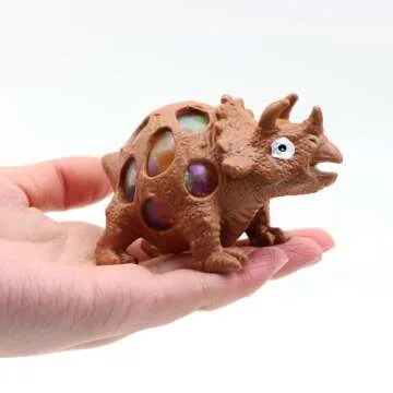 WANJUGUAN Vent Stress Balls 3 PCS Dinosaur Squeeze Fidget Toys Balls Sensory Relieves Stress Squeeze Balls for ADHD Fidget Autism Work Pressure Release Dinosaur