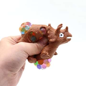 WANJUGUAN Vent Stress Balls 3 PCS Dinosaur Squeeze Fidget Toys Balls Sensory Relieves Stress Squeeze Balls for ADHD Fidget Autism Work Pressure Release Dinosaur
