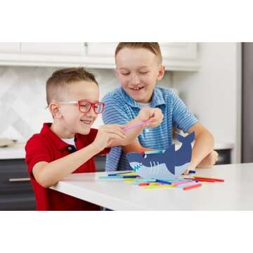 Mudpuppy Shark Stack Up – Shark Themed Wooden Balancing Game for Motor Skill and Dexterity Building for Children Ages 4 and Up, 2+ Players
