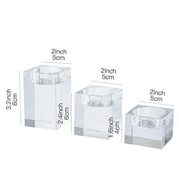 Elegant DecentGadget® Crystal Tealight Holder Set - 3 Sizes