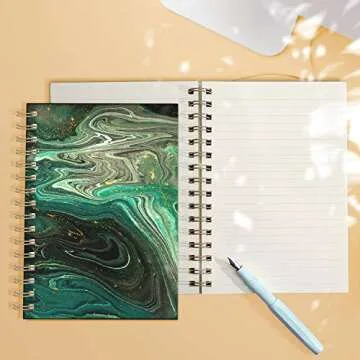 Premium daolen Green Marble Spiral Journal Notebook