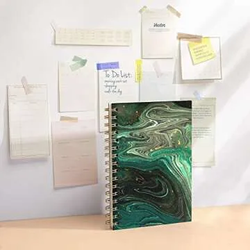 Premium daolen Green Marble Spiral Journal Notebook