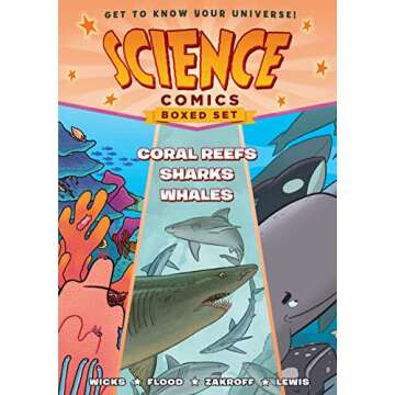 Science Comics Boxed Set: Coral Reefs, Sharks, and Whales