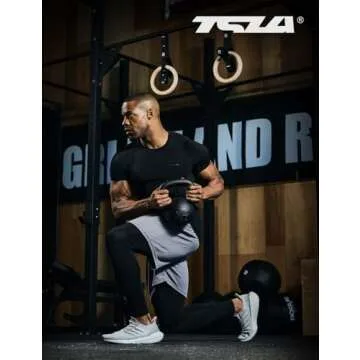 TSLA Men's UPF 50+ Quick Dry Short Sleeve Compression Shirts, Athletic Workout Shirt, Water Sports Rash Guard, Core 3pack Tops Black/Black/Urban Camo Black, Small