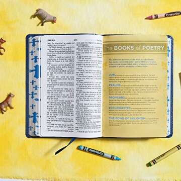 KJV Kids Bible, Royal Blue LeatherTouch, Red Letter, Presentation Page, Study Helps for Children, Full-Color Inserts and Maps, Easy-to-Read Bible MCM Type