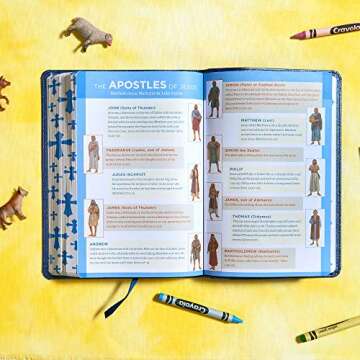 KJV Kids Bible, Royal Blue LeatherTouch, Red Letter, Presentation Page, Study Helps for Children, Full-Color Inserts and Maps, Easy-to-Read Bible MCM Type