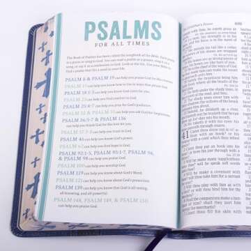 KJV Kids Bible, Royal Blue LeatherTouch, Red Letter, Presentation Page, Study Helps for Children, Full-Color Inserts and Maps, Easy-to-Read Bible MCM Type