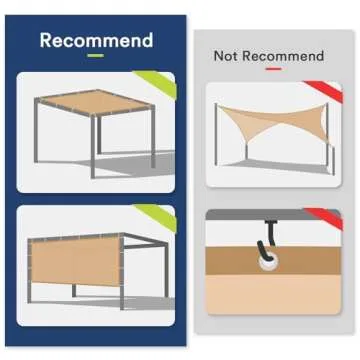 VICLLAX 90% Shade Fabric Sun Shade Cloth Privacy Screen with Reinforced Grommets for Outdoor Patio Garden Pergola Cover Canopy 8x12 FT, Wheat