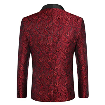 COOFANDY Men's Floral Tuxedo Jacket for Dinner and Prom Events