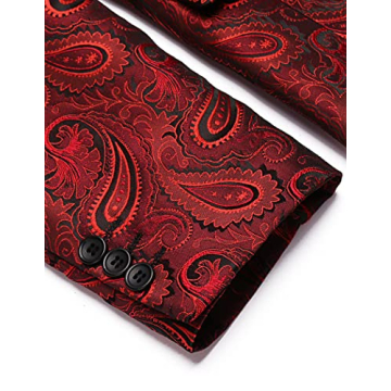 COOFANDY Men's Floral Tuxedo Jacket for Dinner and Prom Events