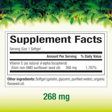 Whole Earth & Sea Non-GMO Sunflower Vitamin E Supplement