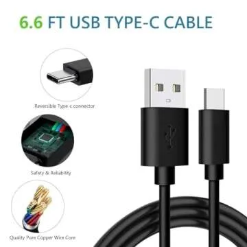 for Samsung Charger Fast Charging Cord 6FT Type C Charger USB Wall Charger Block Android Phone Charger for Samsung Galaxy A16 A15 A55 A54 S10 S10+ S20+ S21 S22 S23 S24 S25 Plus/Ultra/FE,Note 20/10/9/8