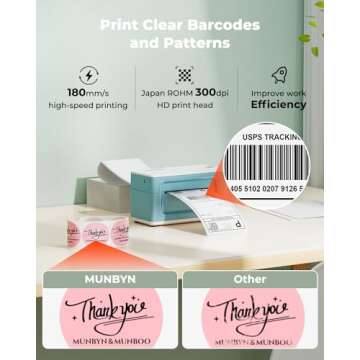 MUNBYN Bluetooth Thermal Label Printer 941B for Shipping