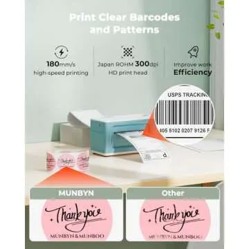 MUNBYN Bluetooth Thermal Label Printer 941B for Shipping