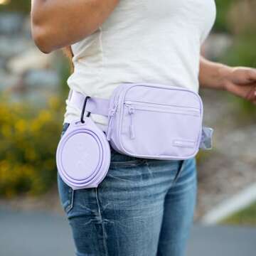 Pup Culture Dual Collapsible Dog Bowls | Silicone Travel Water Bowl for Dogs | Food Grade, No Plastic Rim, Portable Dog Bowl for Food and Water - Easy to Clean | BPA Free and Safe for Your Pup-Tan