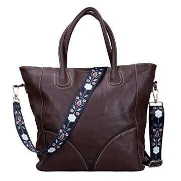 ZANQANO Crossbody Strap for Purses Replacement Adjustable Guitar Multicolor Style Handbag Straps (Foral B)