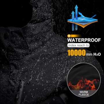 CAMEL CROWN Women's Waterproof Ski Jacket 3 in 1 Winter Coat Windbreaker Snowboard Jackets for Rain ...