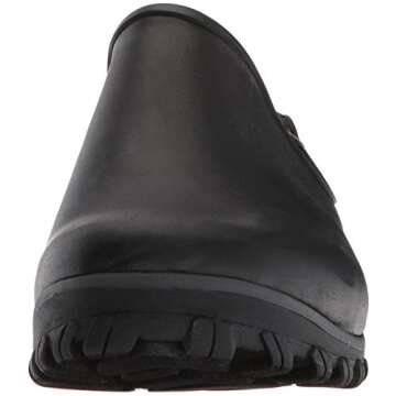 BOGS Women's Sauvie Chelsea Waterproof Garden Rain Boot, Black, 9 Medium US