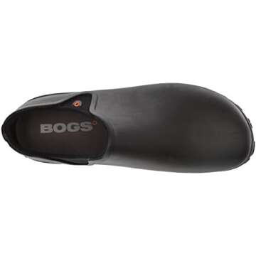 BOGS Women's Sauvie Chelsea Waterproof Garden Rain Boot, Black, 9 Medium US