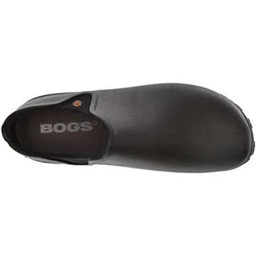 BOGS Women's Sauvie Chelsea Waterproof Garden Rain Boot, Black, 9 Medium US