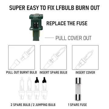 TW SHINE 20FT Warm White Christmas Lights for Outdoor