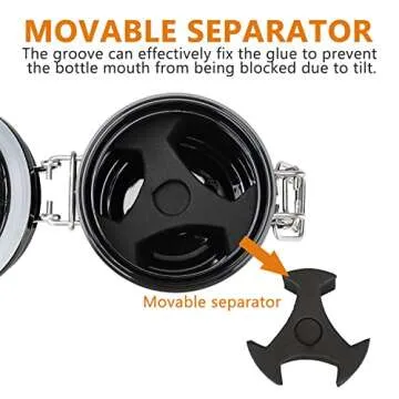 Eyelash Glue Storage Tank, TEOYALL Leak Proof Lash Adhesive Container Organizer for Grafting Eyelash Extension Supplies