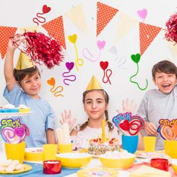 JOYIN 35 Packs Valentine's Day Sticky Heart Toys, Classroom Exchange Gift for Kids, Classroom and Holiday Reward Prizes, Valentine’s Party Favors, Bring fun to children, Party Favors