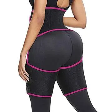 4 In 1 Plus Size Waist Trainer Thigh Slimmer Butt Lifter Workout Waist Trainer For Women Rose