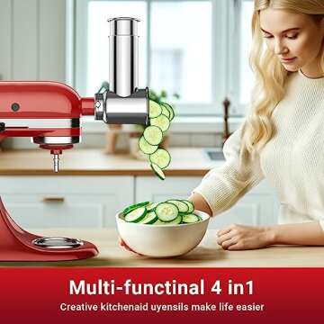 GVODE Slicer Shredder Kit for KitchenAid Mixers