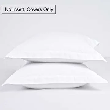 PHF Throw Pillow Covers 24 x 24 Inch, Set of 2 Washed Microfiber Throw Cushion Pillow Covers, Wrinkle & Fade Resistant Square Decorative Pillowcases, White