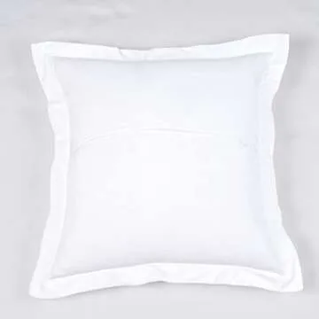 PHF Throw Pillow Covers 24 x 24 Inch, Set of 2 Washed Microfiber Throw Cushion Pillow Covers, Wrinkle & Fade Resistant Square Decorative Pillowcases, White