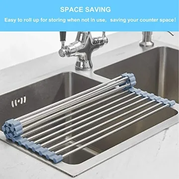 Seropy Roll-Up Dish Drying Rack Kitchen Space Saver